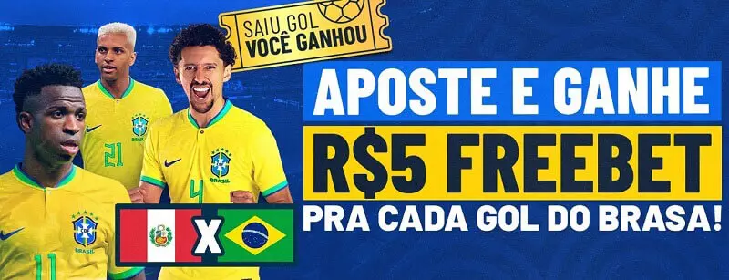 APOSTE NO JOGO DO BRASIL E GANHE FREE BET!